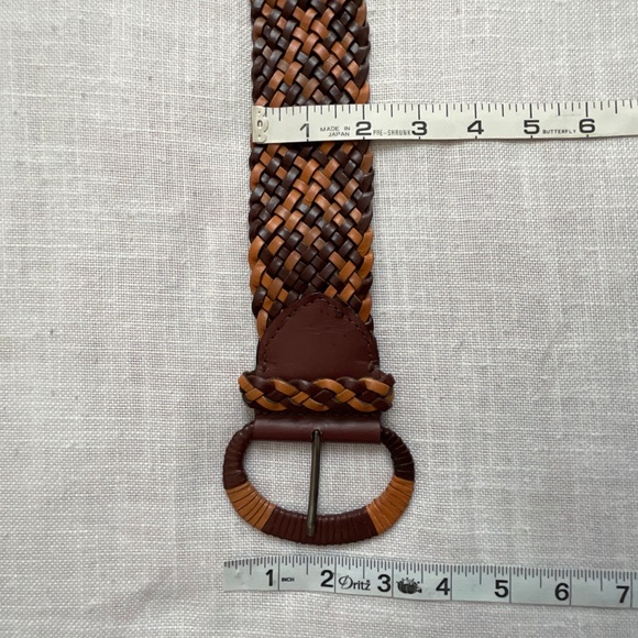 Lucky Brand Brown Tan Braided Woven Leather Boho Belt Size S/M NWOT - Picture 6 of 12